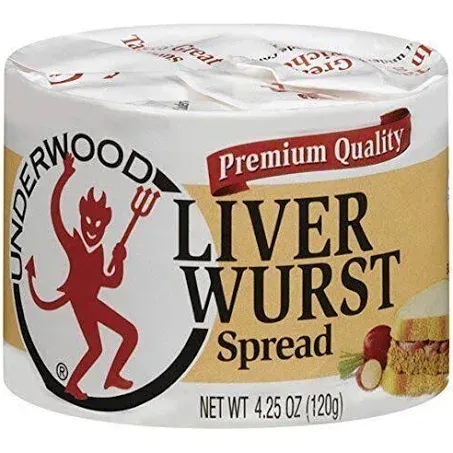 Underwood Liver Wurst Spread, 4.25oz Can (Pack of 6)