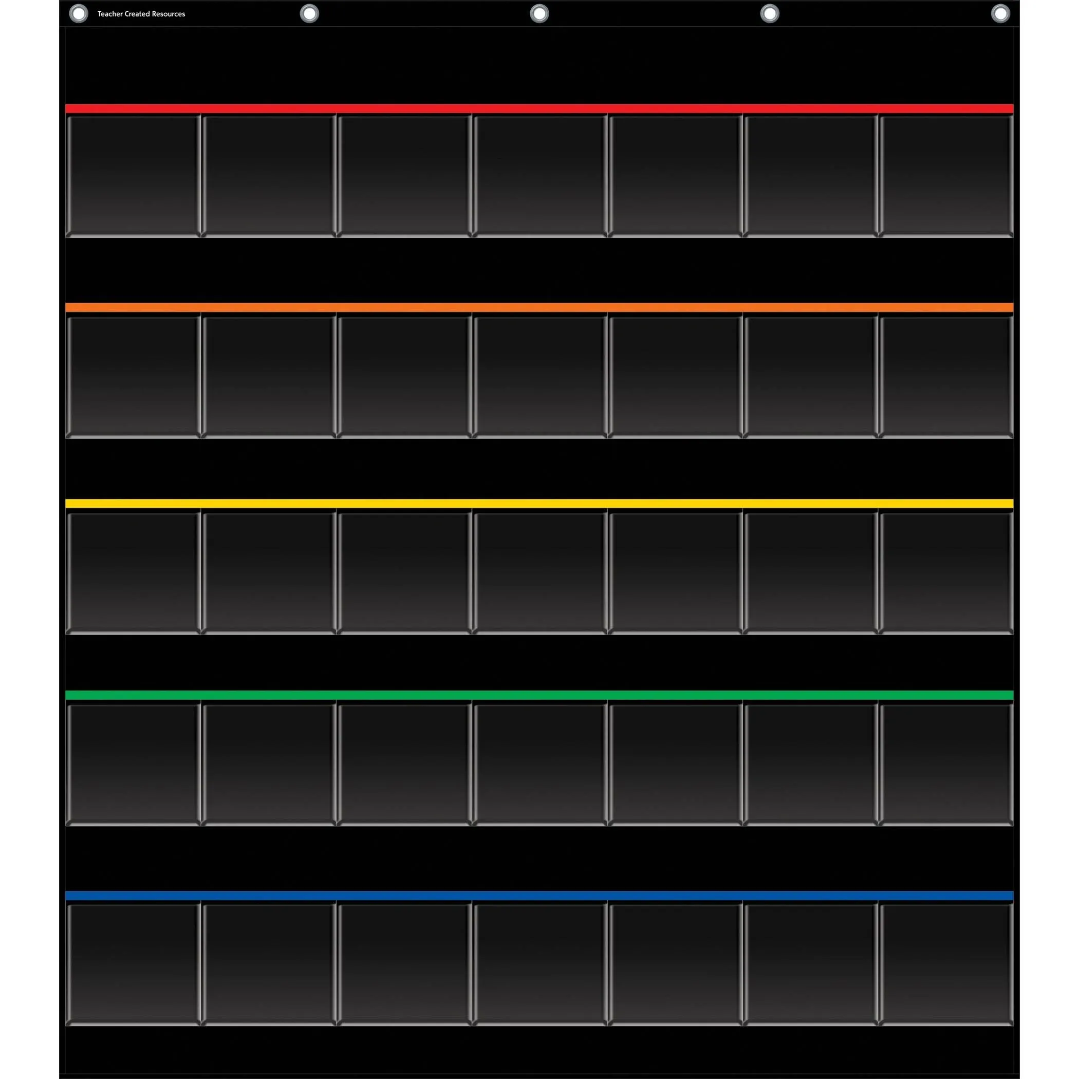 Teacher Created Resources Black Storage Pocket Chart