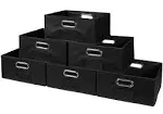 Niche Cubo Half-Size Foldable Fabric Storage Bins Set of 6, Black