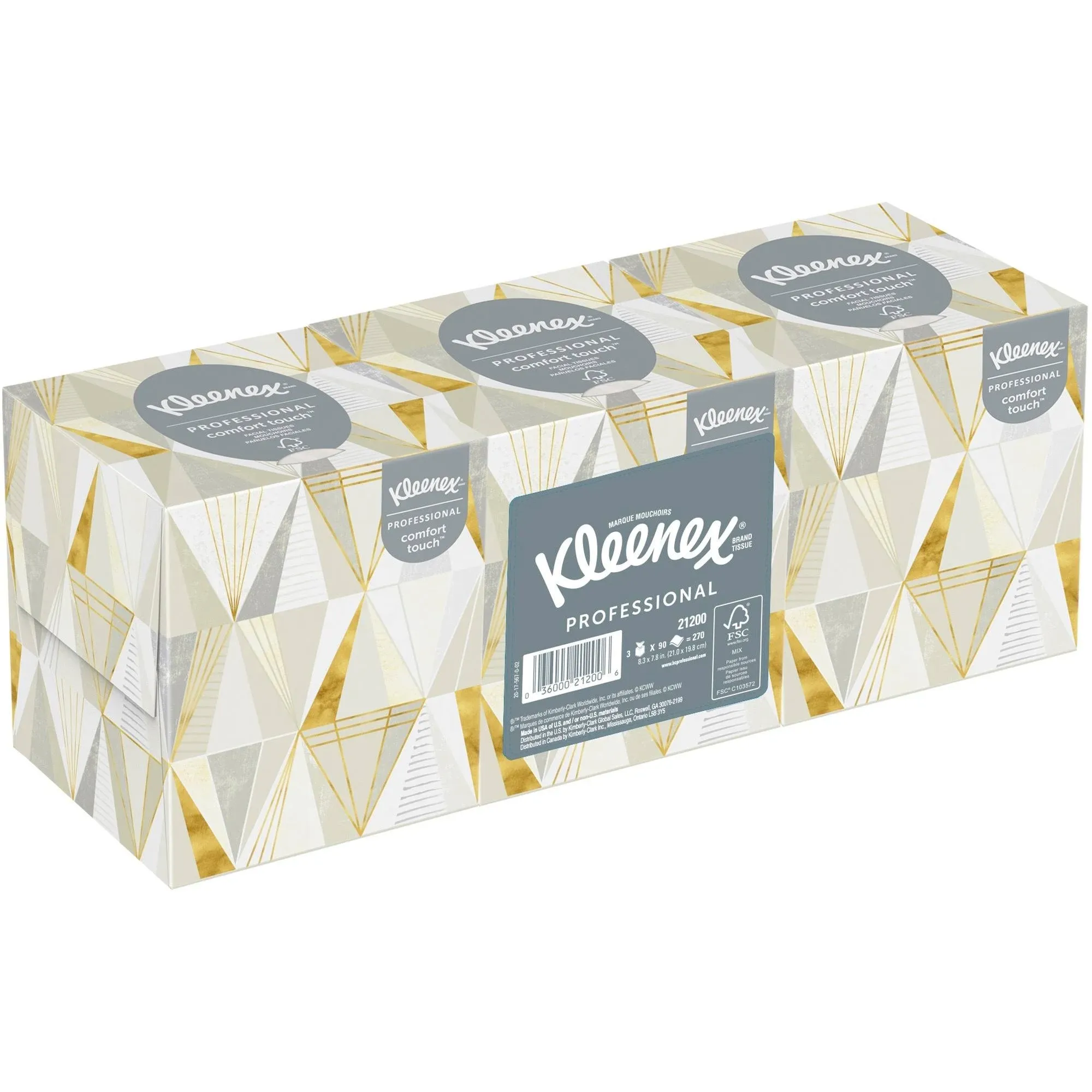 Kleenex® BOUTIQUE™ Facial Tissues, 95 Tissues Per Box, Pack Of 3 Boxes