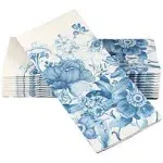 SimuLinen 19x17 Signature Dinner Napkins Blue Garden Box of 60