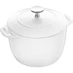 Staub Cast Iron 1.5-qt Petite French Oven White