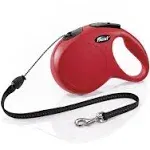 FLEXI New Classic Retractable Dog Leash (Cord), 26 Ft, Medium, Red