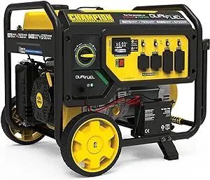 Champion Power Equipment 7500-Watt Electric Start Dual Fuel Portable Generator Home Backup with Co Shield - 201281