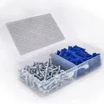 #10 Blue Conical Anchor Kit w/ Pan Head Combo Drive Screws