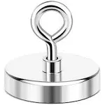 DIYMAG Neodymium Fishing Magnets, 1200lbs (544kg) Pulling Force Rare Earth Magnet with Countersunk Hole Eyebolt Diameter 3.94inch (100mm) for