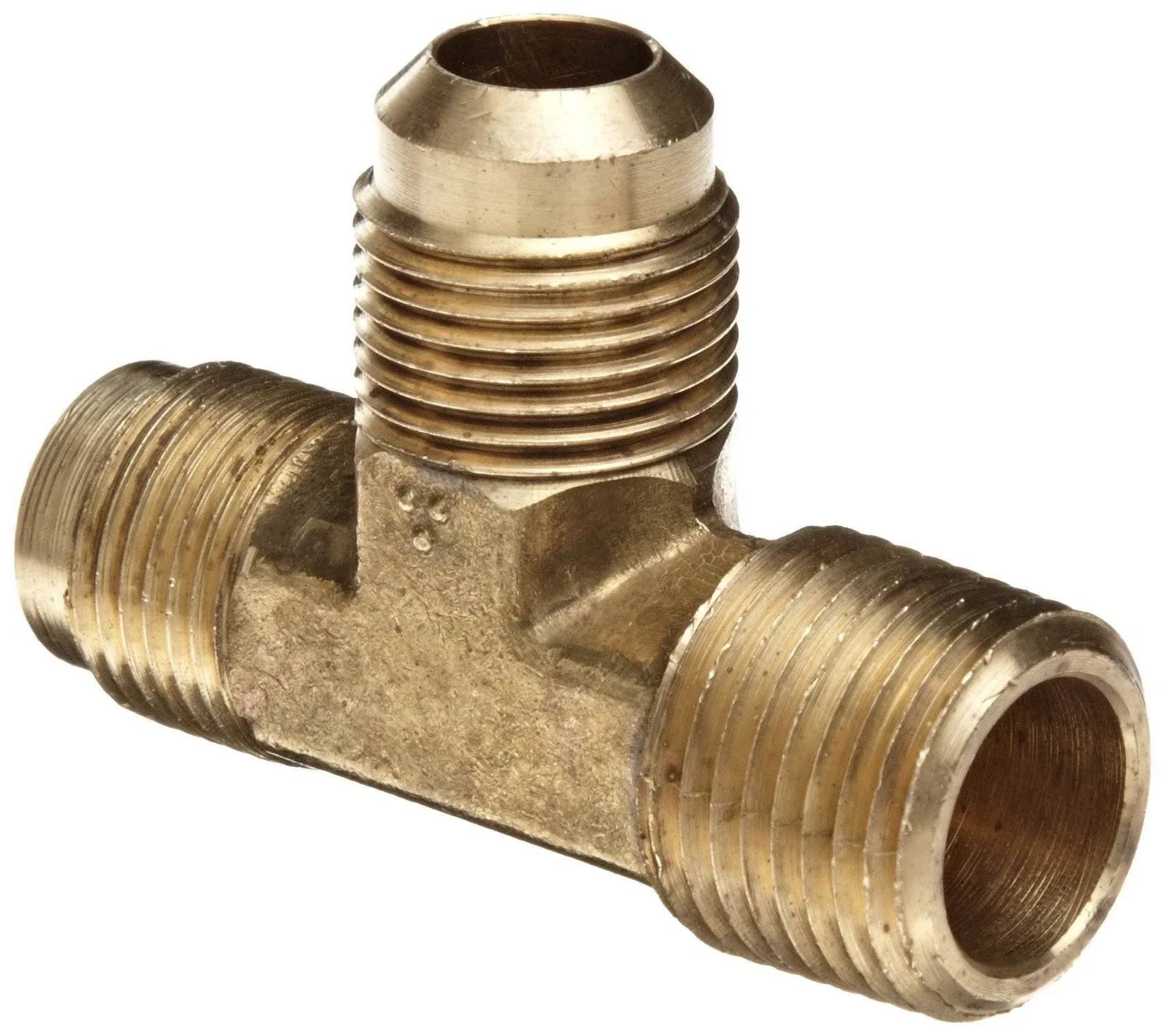 Anderson Metals-04051-0606 Brass Tube Fitting, Tee, 3/8" Flare x 3/8" Flare x 3/8 ...