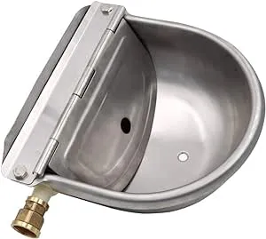 MACGOAL Stainless Steel Water Trough for Animals with Drain Plug and Connector ...