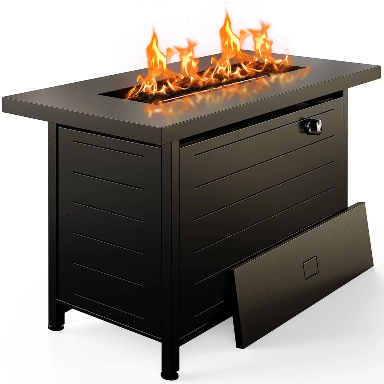 42 Inch Gas Fire Pit Table 60,000 BTU Propane Pits 2 in 1 Firepit Table Outdoor 