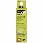 RYOBI 1,000 PC. 1-1/4" 18GA Brad Nails - A1021801