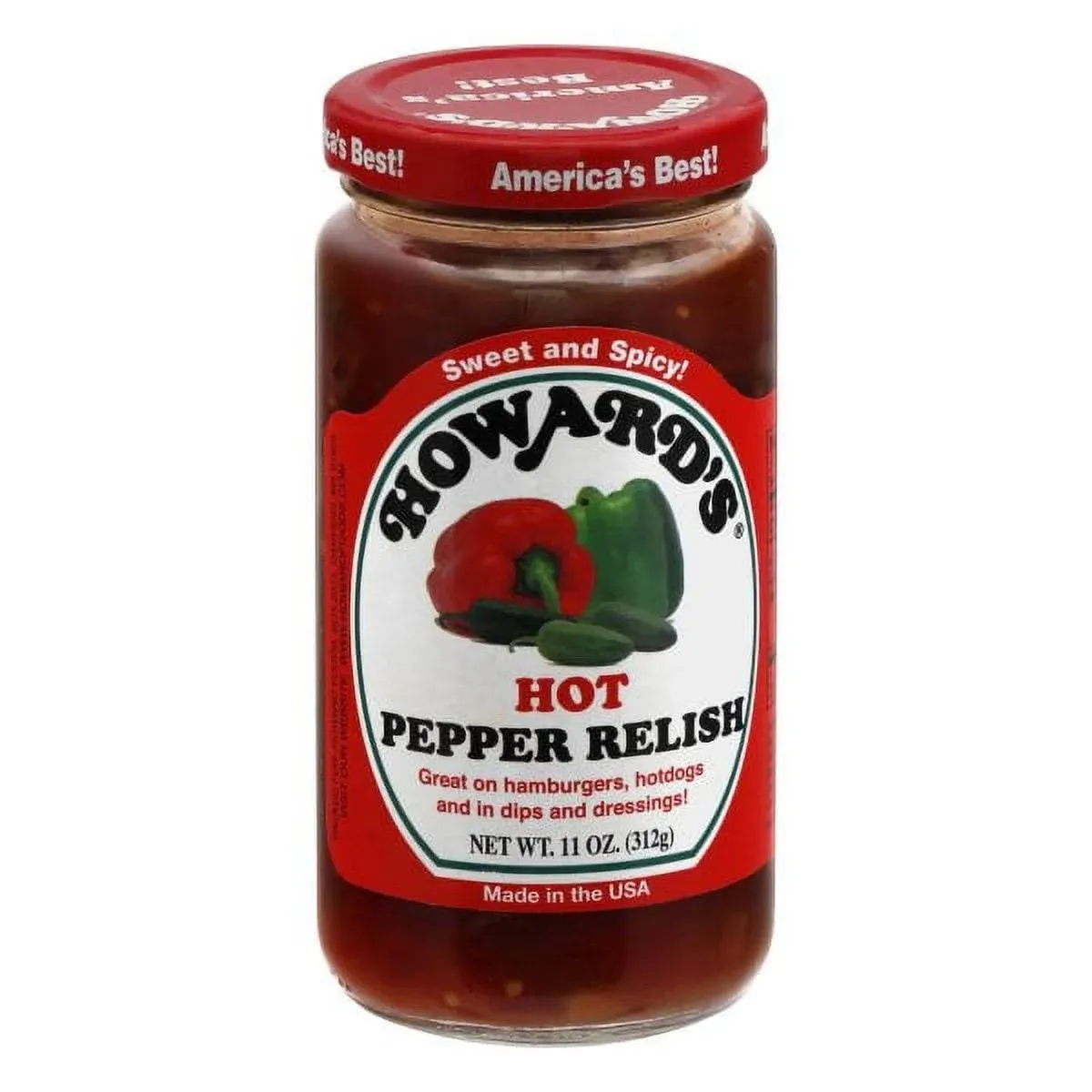 Howards Pepper Relish, Hot - 11 oz