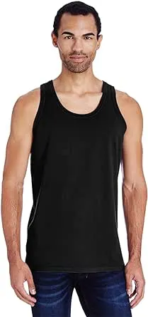 Hanes Mens ComfortWash Garment Dyed Sleeveless Tank Top, L, Black