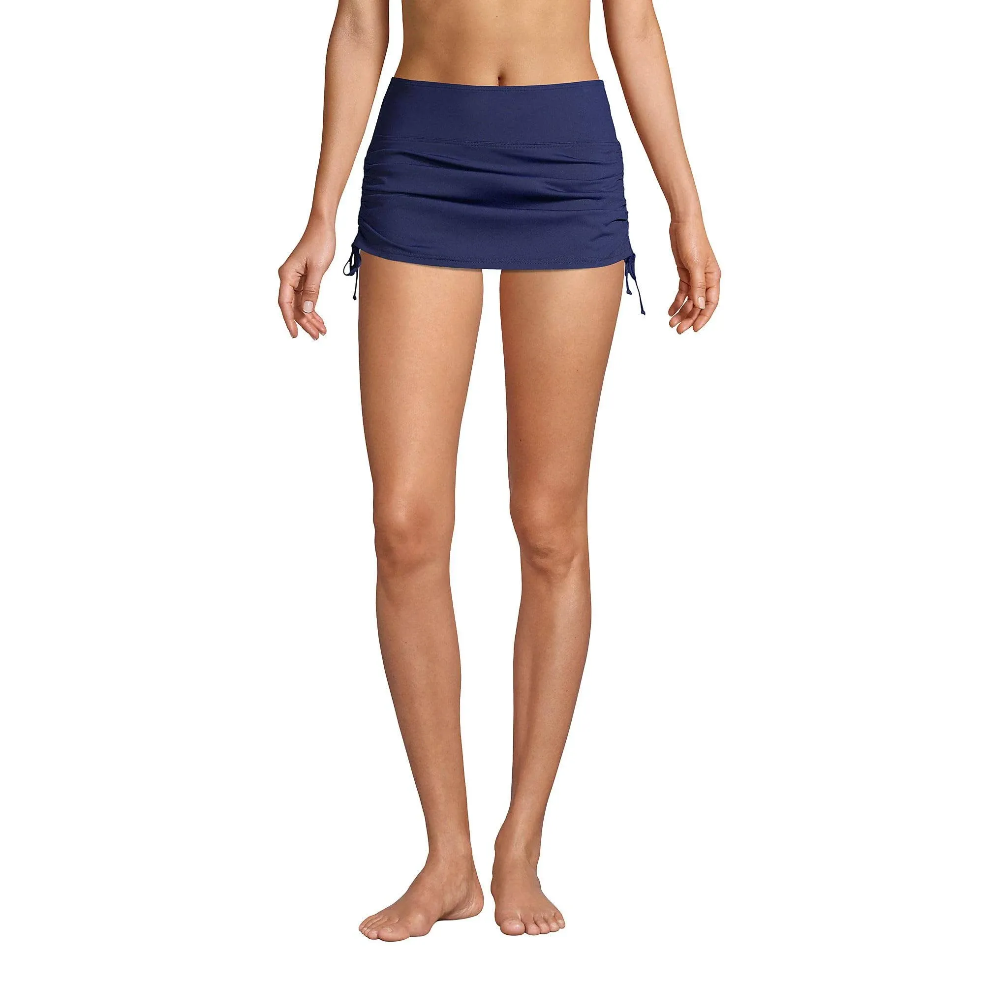 Lands' End Women's Plus Size Tummy Control Adjustable Swim Skirt Swim Bottoms