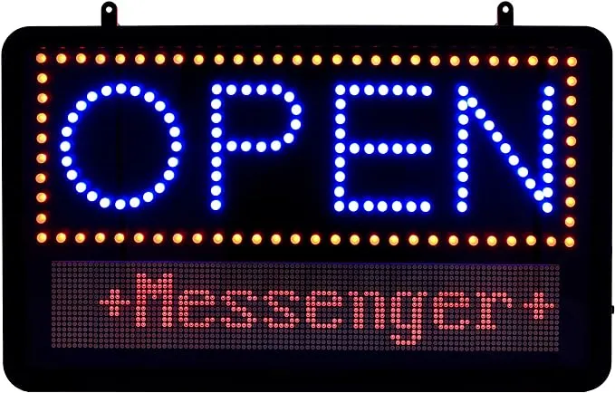 LED Programmable Message Board Open Sign Alpine Industries