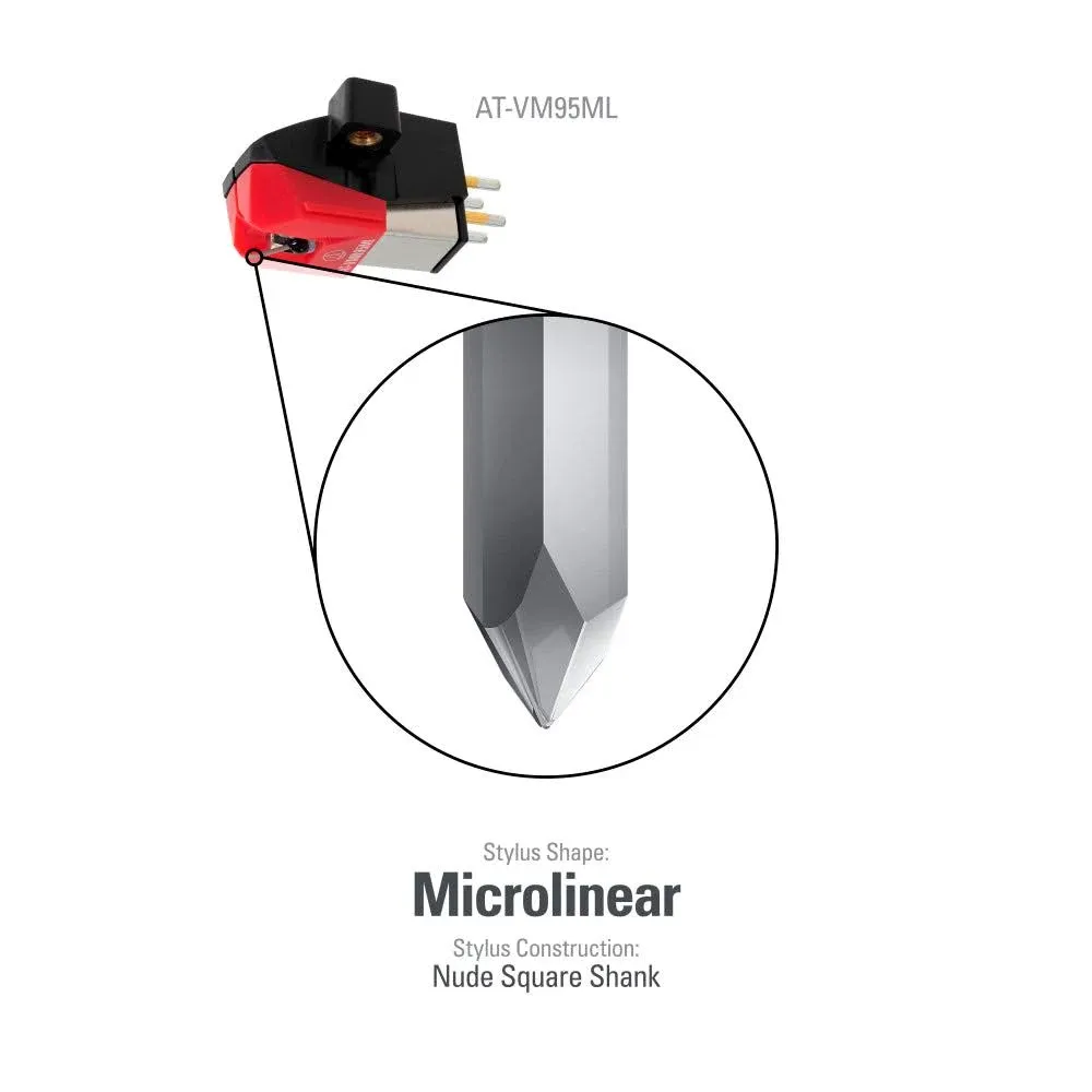 Audio-Technica AT-VMN95ML VM-type Stereo Cartridge Replacement Needle