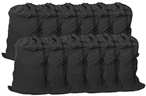 Extra Large Laundry Bag 12 Pack, Travel Laundry Bags with Drawstring Closure, 30"x40", for college, dorm and apartment dwellers (12PCS Black)