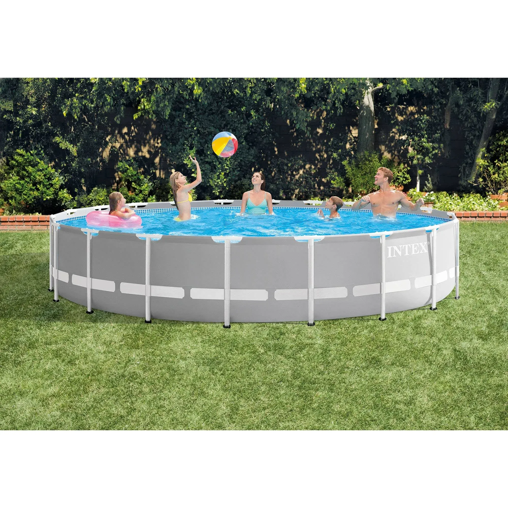 INTEX Piscina Elevada con Estructura de Prisma de 20 Pies x 52 Pulgadas con Bomba