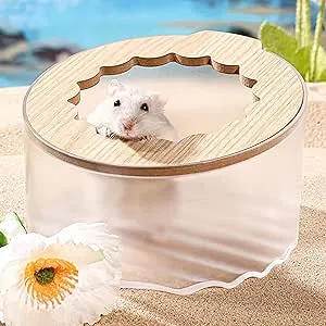 Wenriko Hamster Sand Bath Box, Small Animal Shower & Digging Room, Hamster Litter Box with Cleaning Scoop, Easy to Clean, for Dwarf Hamster, Syrian