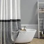 Dynamene Modern Farmhouse Fabric Shower Curtain