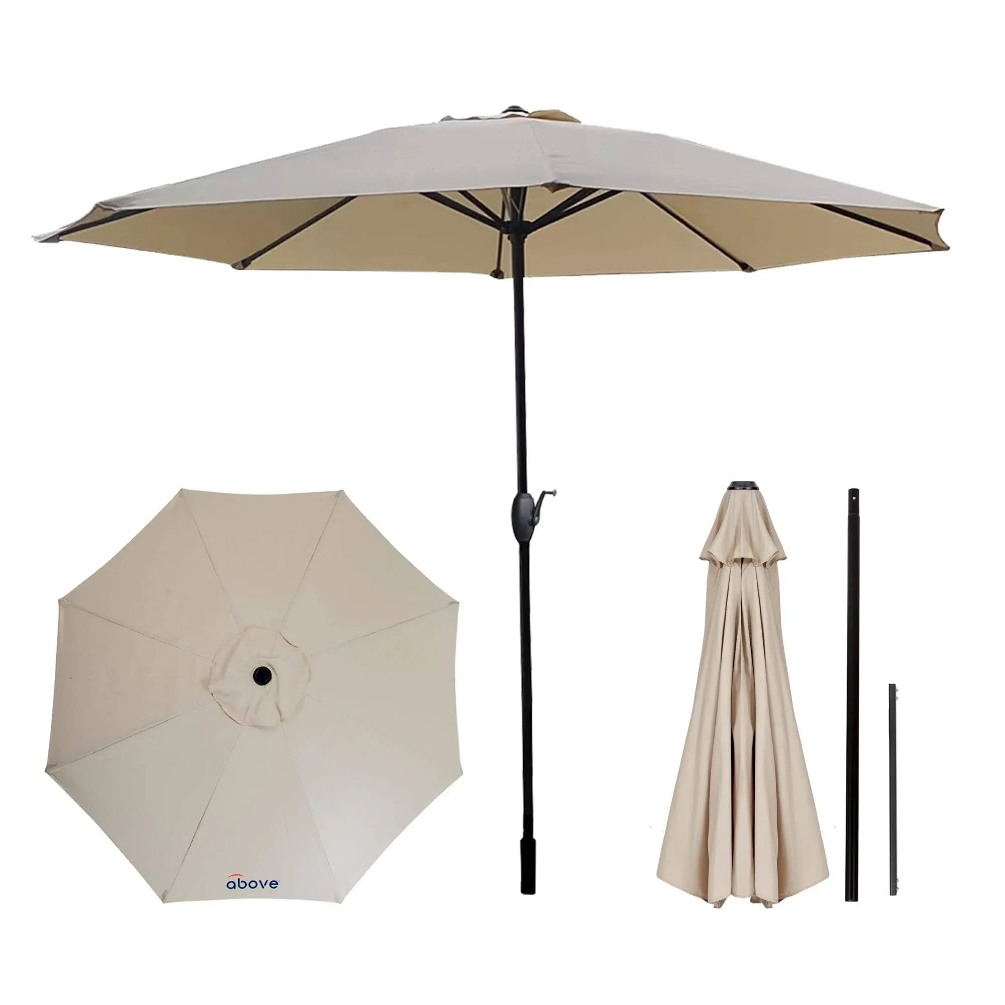 Above - OneClick 9-ft. Umbrella - Beige