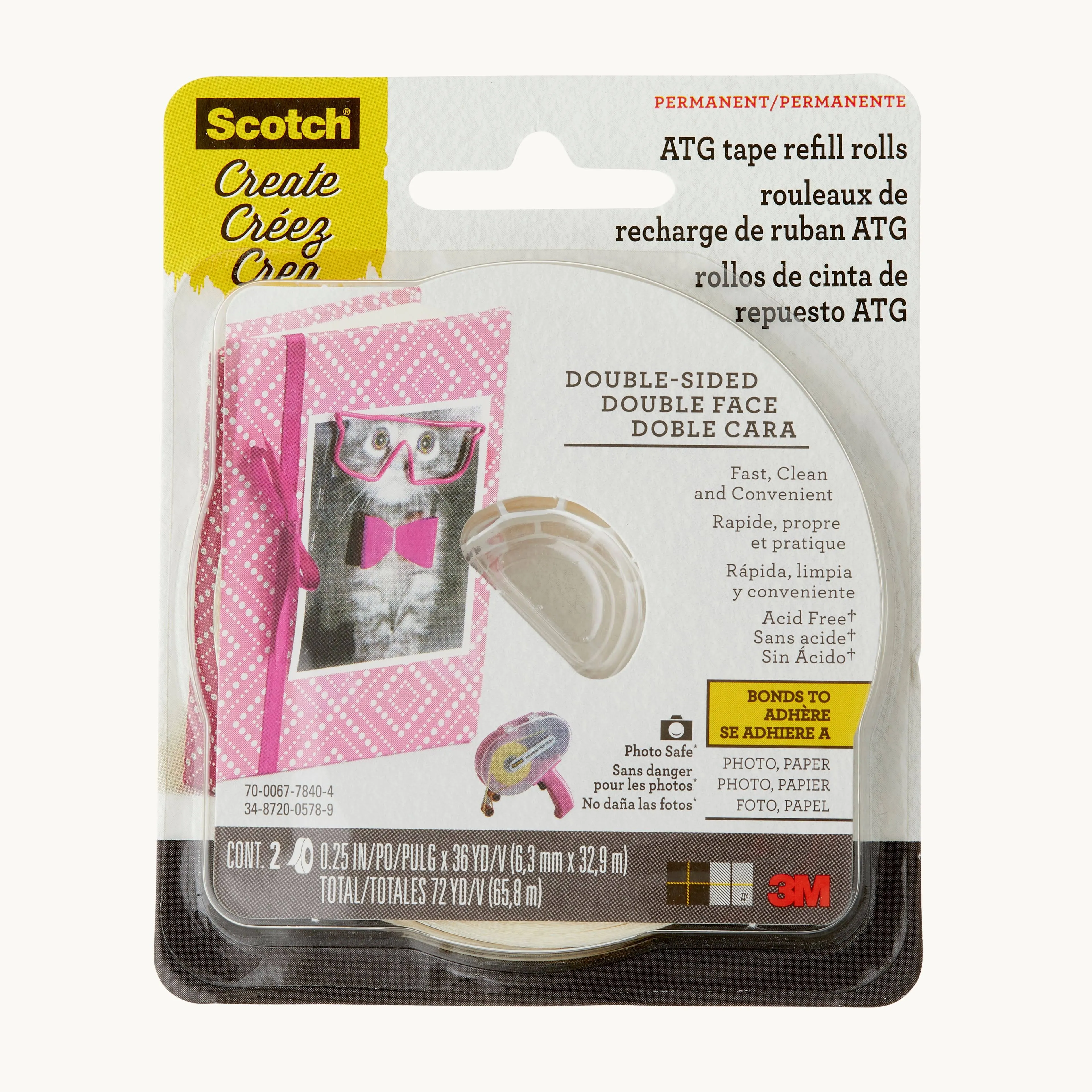 Scotch Advanced Tape Glider Refill, Clear - 2 pack