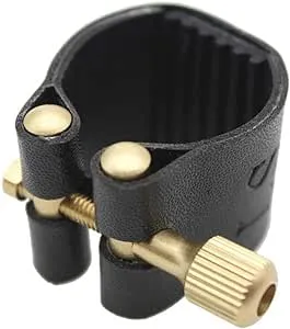 Btuty Alto Saxophone Ligature Mouthpiece for Alto Saxophone Artificial Leather