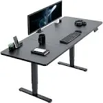 Vivo Electric 71 x 30 Stand Up Desk - Black Table Top & Frame