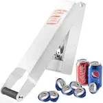 Aluminum Can Compactor White – 8/12/16OZ Metal Can Crusher Heavy-Duty Wall-Mounted Smasher for Aluminum Seltzer, Soda, Beer Cans and Bottles for Recycling