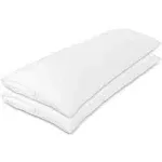 Mastertex Poly-Cotton Zippered Pillow Cover - Body Size Pillow Protector - Protects from Dirt, Dust, and Debris - 2 Pack