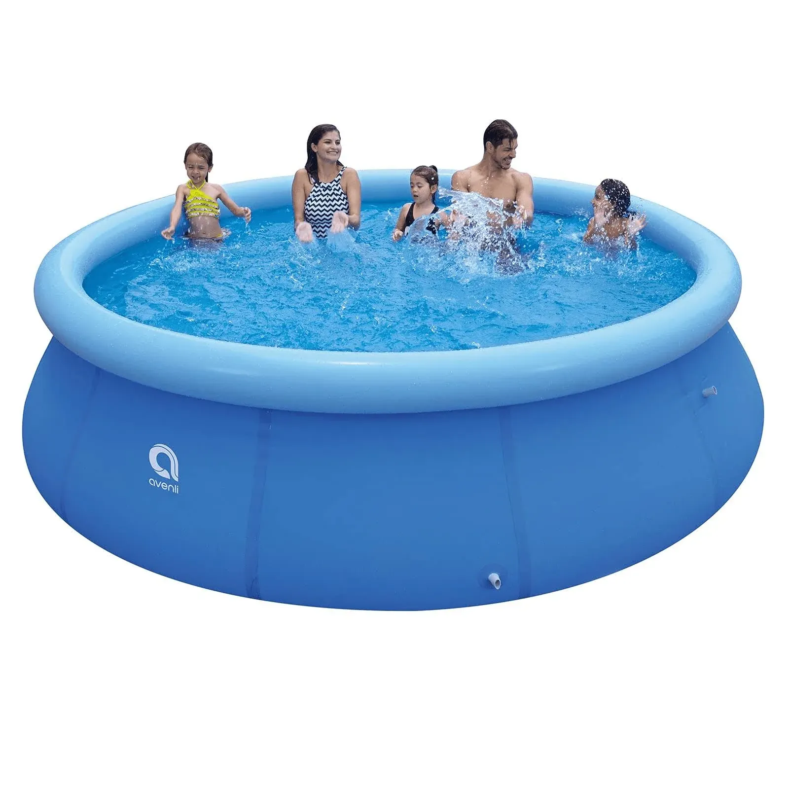 Honeydrill Above Ground Swimming Pools, Inflatable Top Ring Round Pool