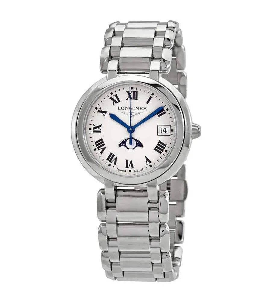 Longines PrimaLuna Quartz Silver Dial Ladies Watch L8.116.4.71.6