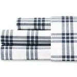 Eddie Bauer Basic Plaid Cotton Percale Sheet Set, King