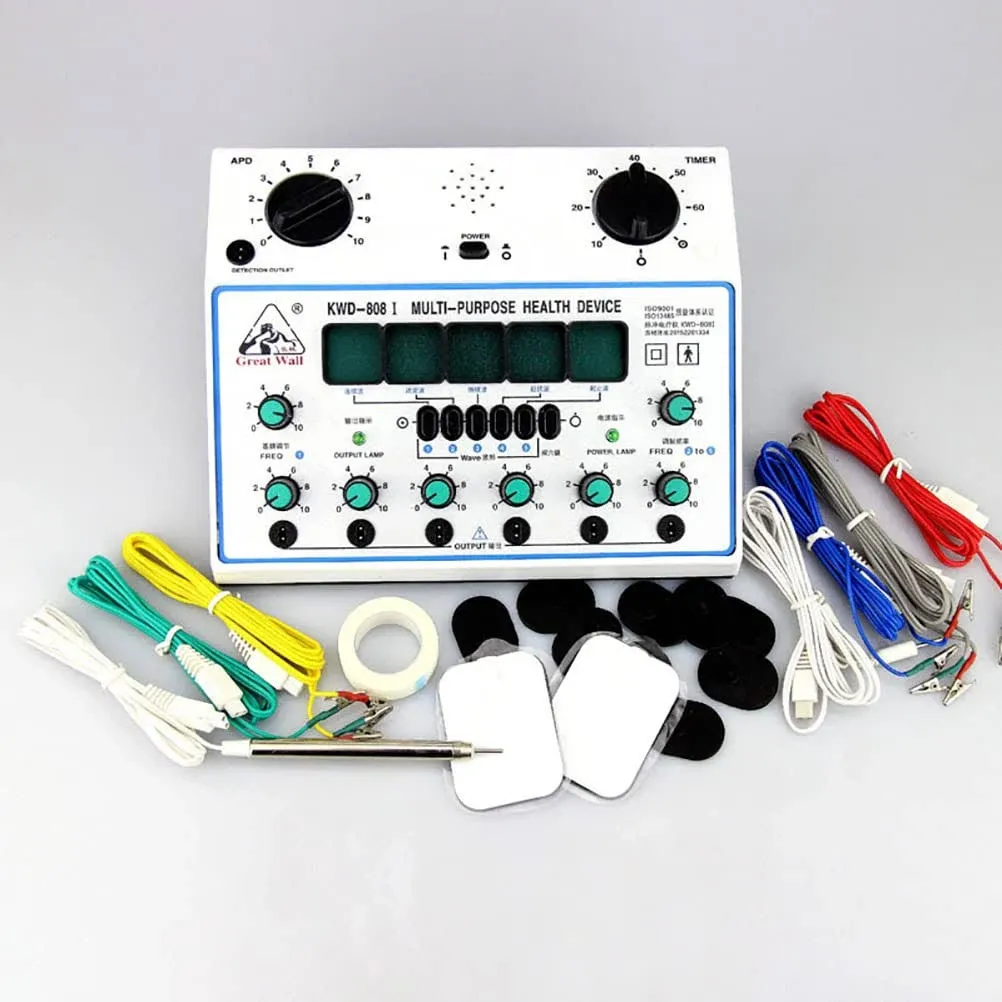 Qiqibaby Electric Acupuncture Stimulator Massager Machine KWD808-I 6 Output Patch ...