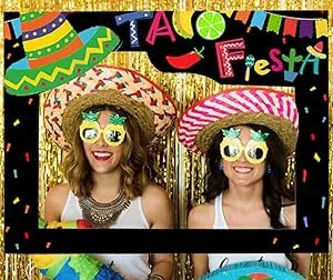 LaVenty Mexican Selfie Frame Props Mexican Photo Booth Props Fiesta Photo Booth ...