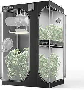 AC Infinity CLOUDLAB 743D, 2-in-1 Advance Grow Tent 4X3, 2000D Mylar Canvas, 48" x 36" x 72"