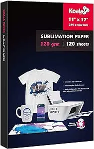 Koala Sublimation Paper 11X17 inches 120gsm 120 Sheets for Personalize Your G...