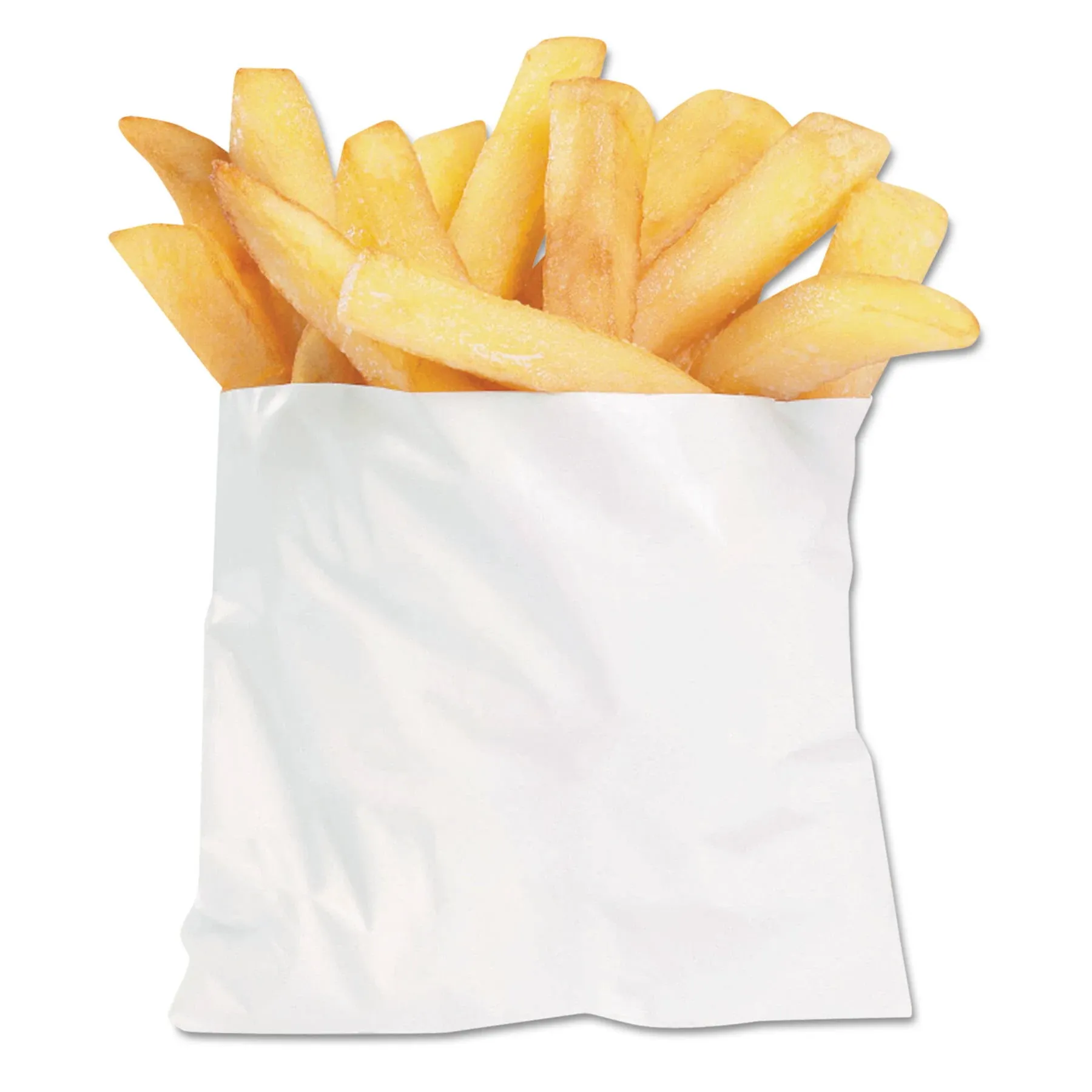 Bagcraft French Fry Bags, 4.5" x 3.5", White, 2,000/Carton