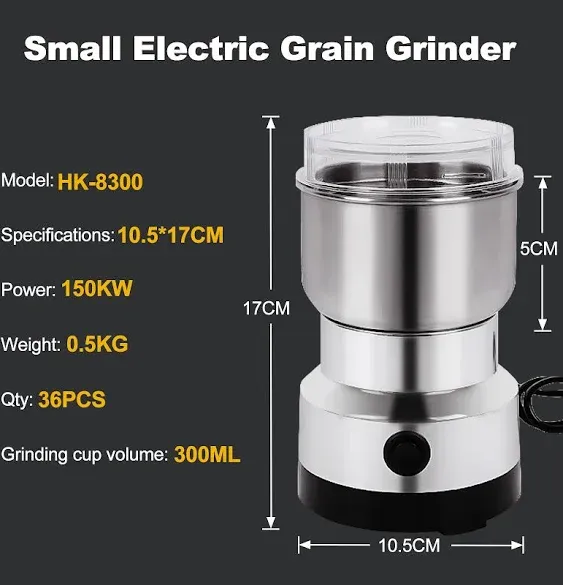 Electric Coffee Bean Grinder Nut Seed Herb Grind Spice Crusher Mill Blender