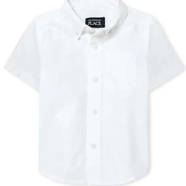 White short sleeve button down