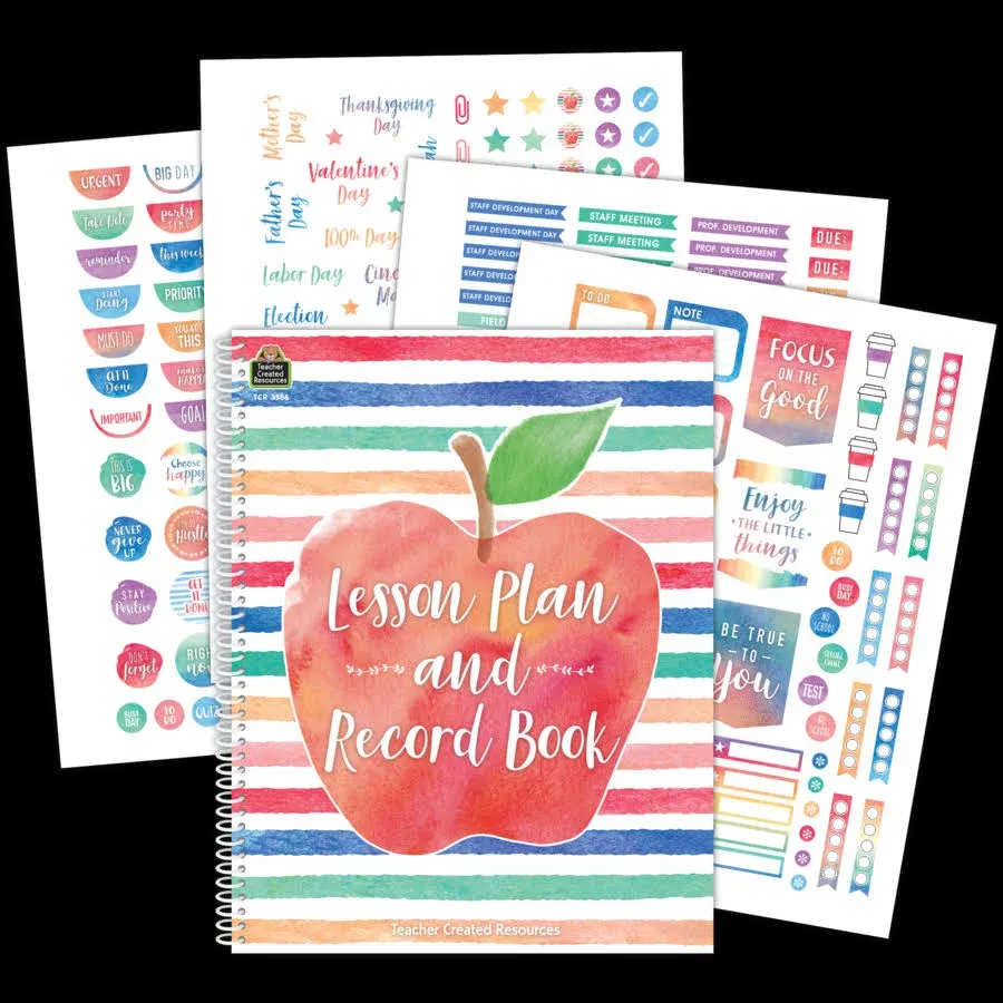 Teacher Created Resources Watercolor Lesson Plan and Record Book