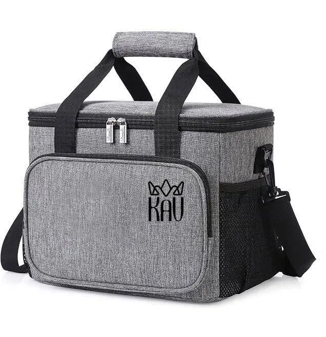 KAV Lunch Cooler Bag, Large Insulated Lunch Box for Food Beverages, 15L Deep Lunchbag Storage Area with Shoulder Strap and Handle, Cooler Tote Lunch Pack for Men Women