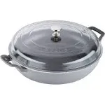 Staub - Cast Iron 3.5-qt Braiser with Glass Lid - Grenadine