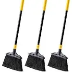 Heavy-Duty Broom Outdoor Indoor Commercial 3 PCS Perfect for Courtyard Garage...