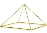 Finest Quality 51 Degree 9&#034; 24k Gold-Plated Copper Meditation Pyramid for Hea...