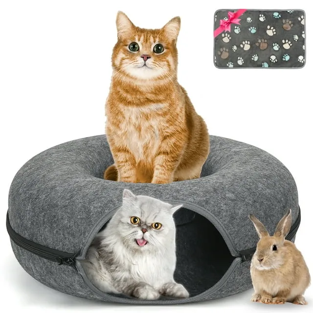 Medium 20 Inch,Cat Tunnel Bed,HOMAGICO Peekaboo Cat Cave