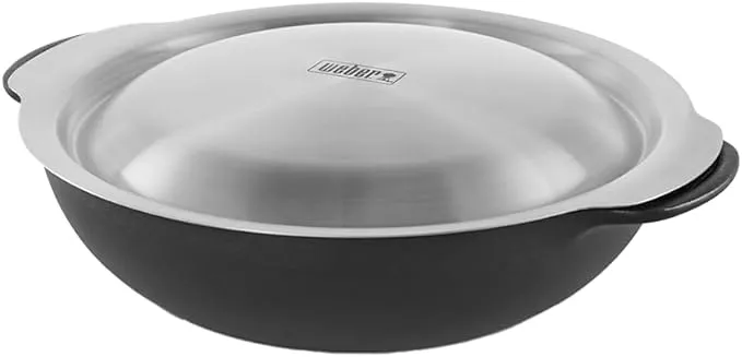 Weber 8856 Cast Iron Gourmet BBQ Wok System + Steam 40.5 x 35.2 x 14 cm Black