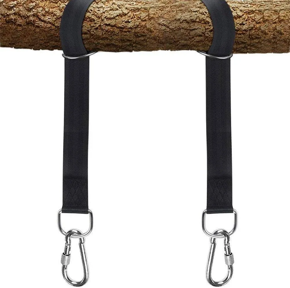 Tree Swing Hanging Straps Kit Holds 2000 lbs,8ft Extra Long Straps Strap with Safer Lock Snap Carabiner Hooks Perfect for Tree Swing & Hammocks, Perfect for Swings,Carry Pouch Easy Fast Installation