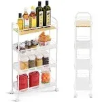 KINGRACK 4-Tier Slim Rolling Cart