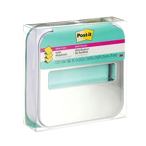 Post-it MMMSTL330WH Steel Top Pop-Up Dispenser, White