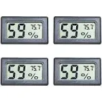 4-Pack Mini Digital Temperature Humidity Meters Gauge Indoor Thermometer Hygrome